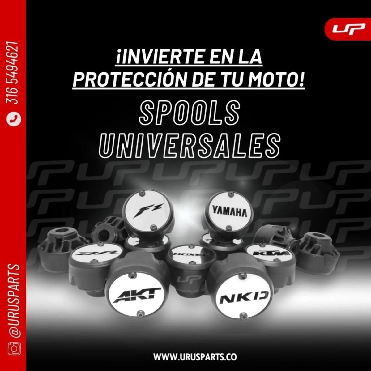 Spools Universales ejes x4 unidades - Imagen 2