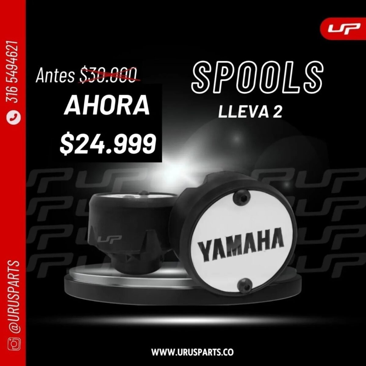 Spools Universal Eje Llantas Delantero Y Trasero X2 - Imagen 5