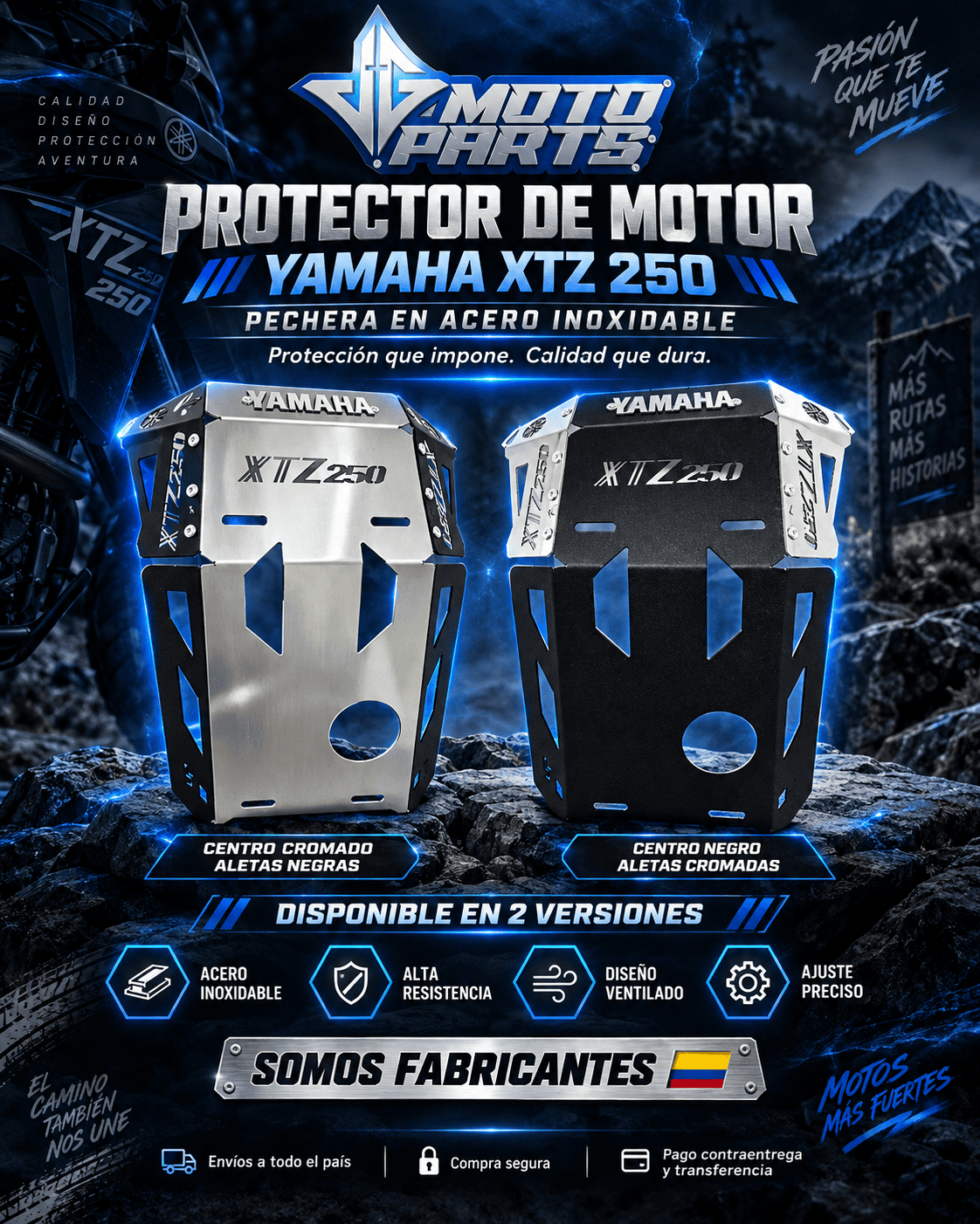 2025/12/1002663012.png Protector Motor Pechera Yamaha Xtz 250 - Imagen 1