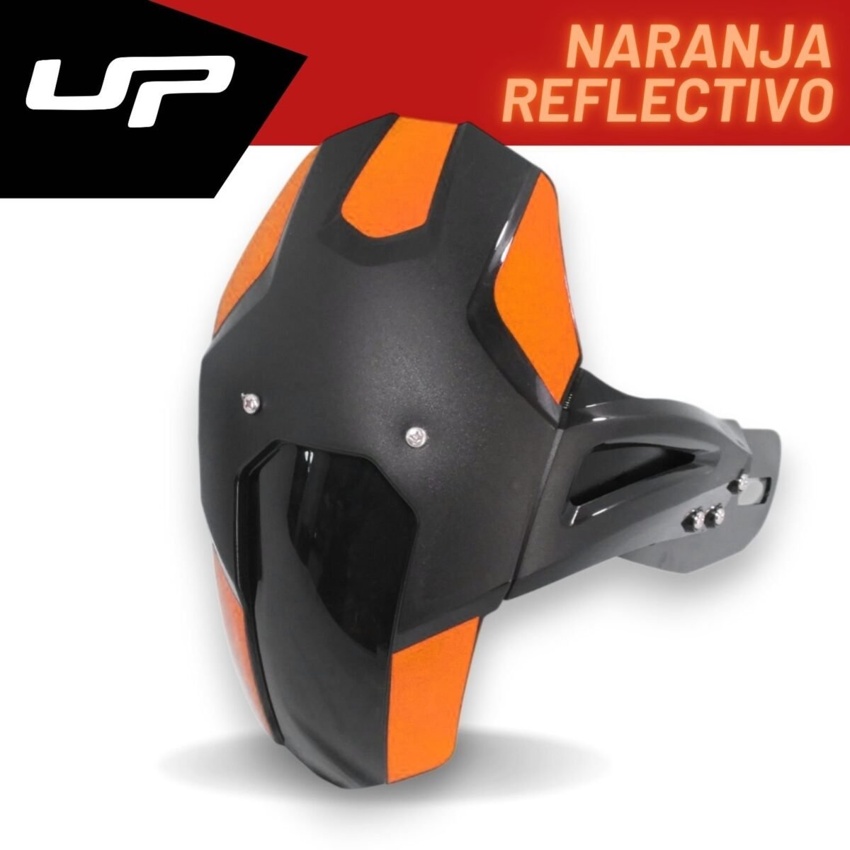 Guardabarro Trasero Universal Monobrazo — calcomanías naranjas