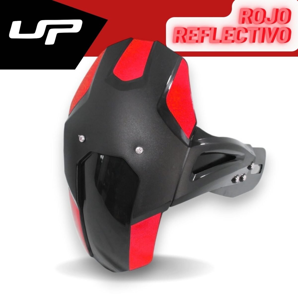 Guardabarro Trasero Universal Monobrazo — calcomanías rojas
