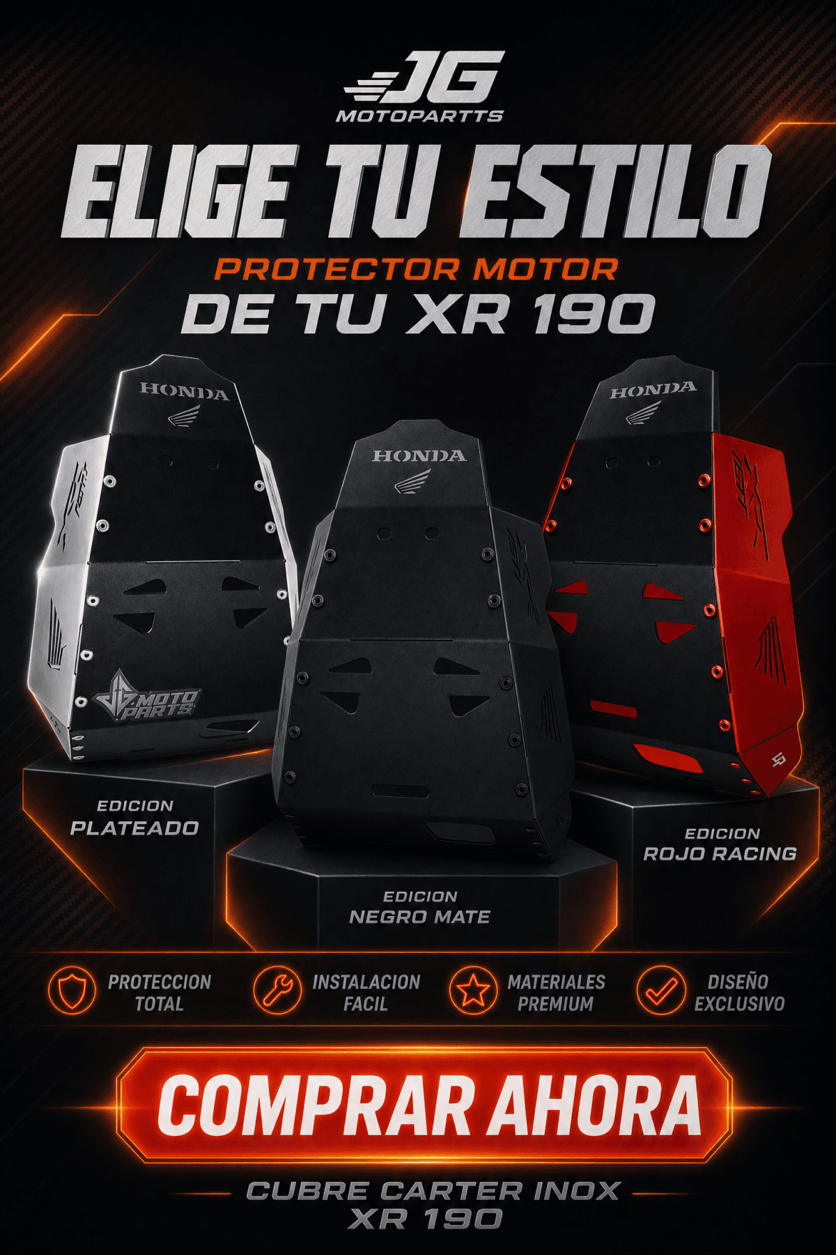 Protector de Motor Pechera Honda XR190L 2.0 - Imagen 9