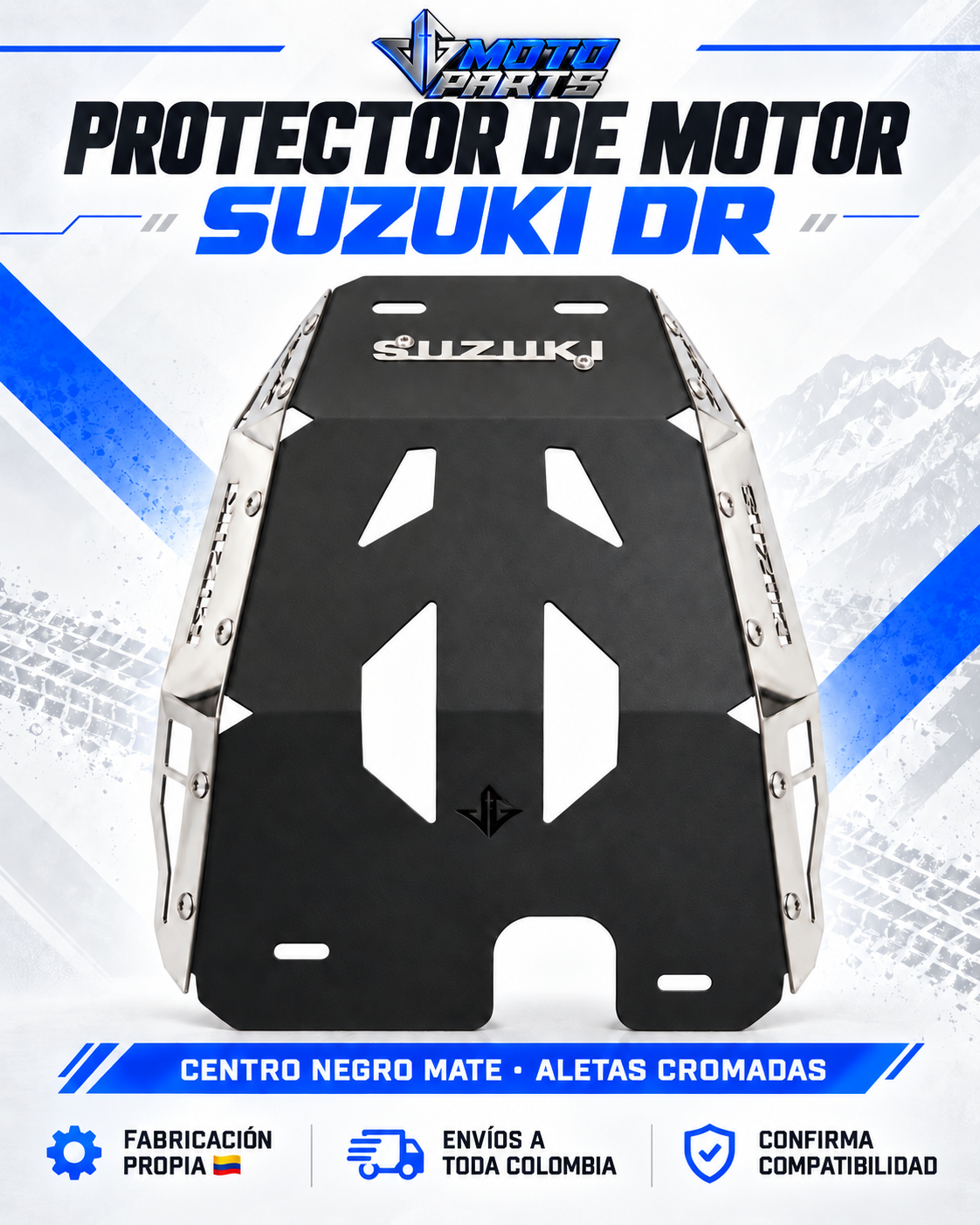 2026/09/1002766557.png Protector Motor Pechera Suzuki DR 160 - Imagen 1
