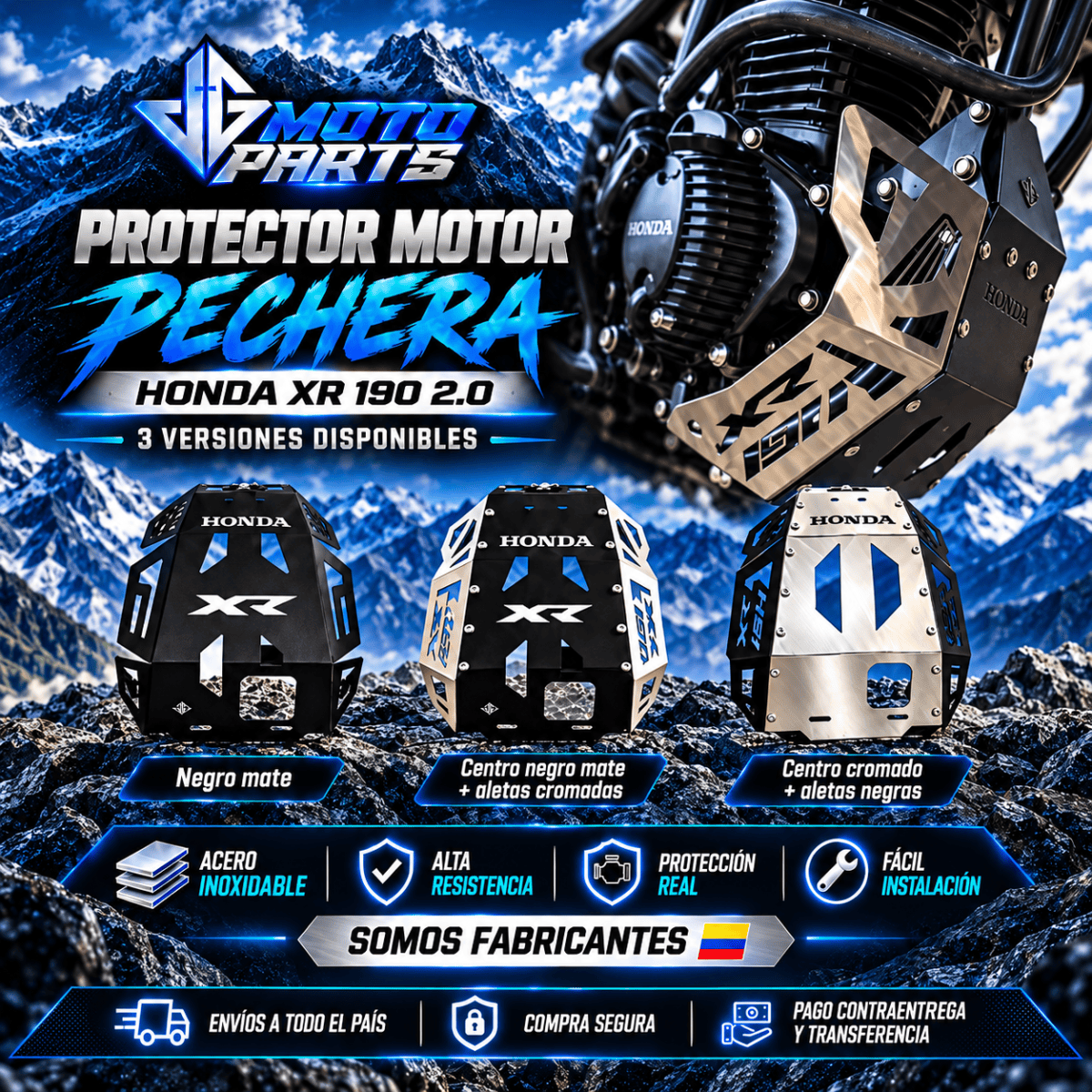 Protector de Motor Pechera Honda XR190L 2.0 - Imagen 10