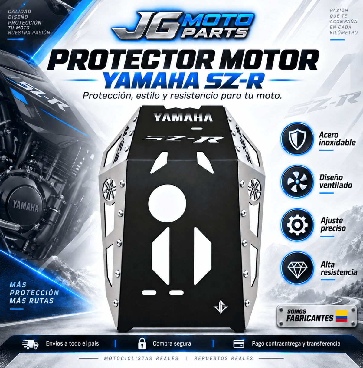 Protector Motor Pechera Yamaha SZ-R - Imagen 2
